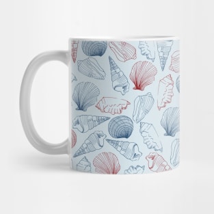 Nautical Hand Drawn Seashells Mug